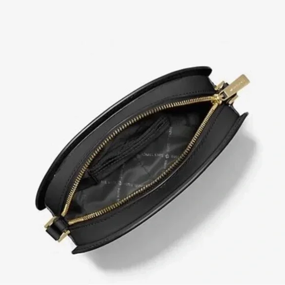 Michael Kors Jet Set Travel Medium Saffiano Leather Crossbody Bag Black - Picture 3 of 9